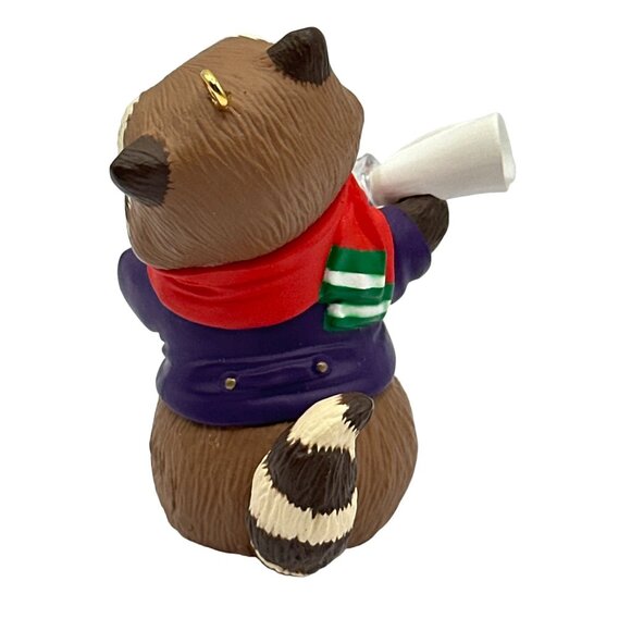 Hallmark Keepsake Racoon Ornament Across the Miles 1994 Message in a Bottle - Picture 5 of 6